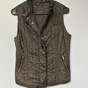 Banana Republic Womens Black Quilted Full Zip Vest Size S